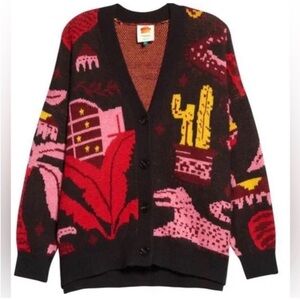 Farm Rio black magic cardigan sz XS NWT